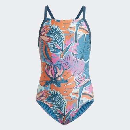 Bañador de niña Adidas Flower - Turquesa - 29,95 € - Msdsport by Masdeporte