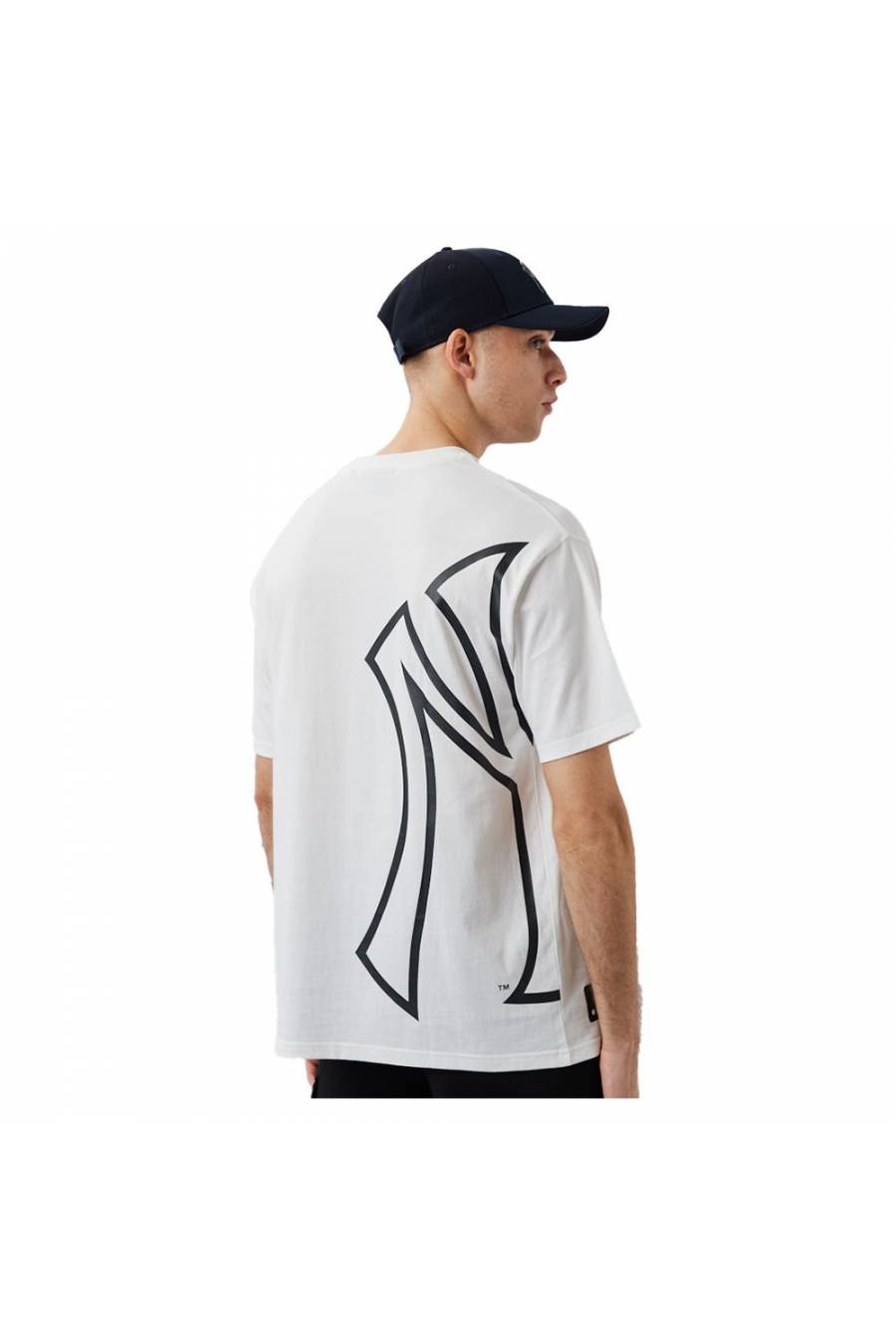 Camiseta New Era New York Yankees Half Logo Oversized 60284630