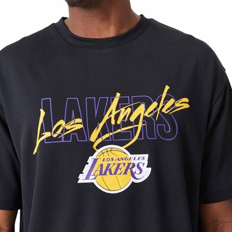 Camiseta New Era Script Os Mesh Lakers 60332200