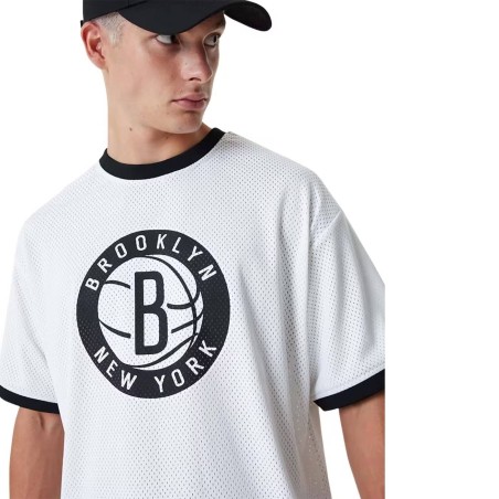 Camiseta New Era Brooklyn Nets Mesh Oversized 60357110-100