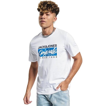Camiseta Jack and Jones Jorraces 12232649-BCO