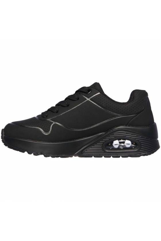 Lace Up Sneaker W/ Emb Black Synt SP2024