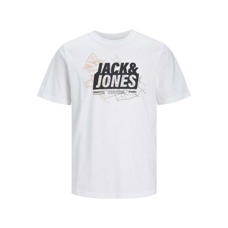 Camiseta jack and jones Estampado Cuello redondo blanco
