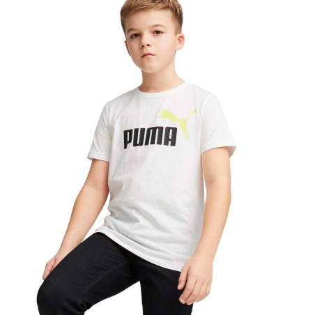 Camiseta Puma SMU Ess- 2 Col Logo Tee B Manga corta