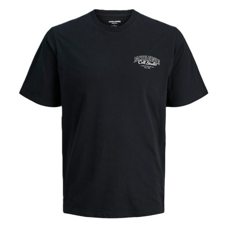 Camiseta jack & jones Makoto Small print tee Shirt Negro