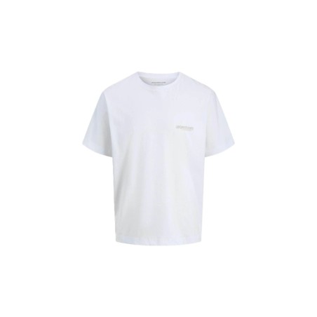 Camiseta Jack And Jones  jcouunion back print tee crew bright white