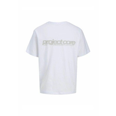 Camiseta Jack And Jones  jcouunion back print tee crew bright white