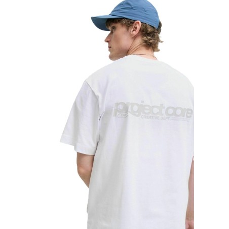 Camiseta Jack And Jones  jcouunion back print tee crew bright white