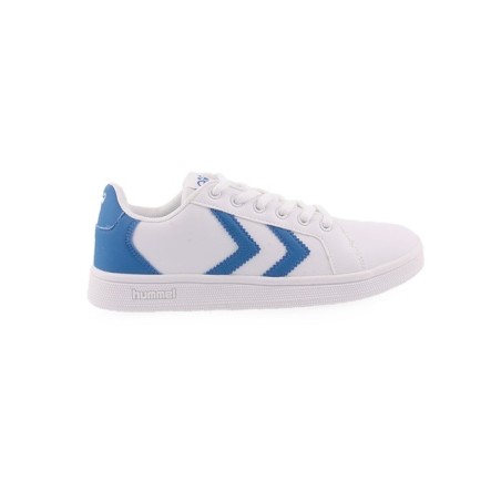 Zapatillas  hummel derby court jr. blanco con Azul