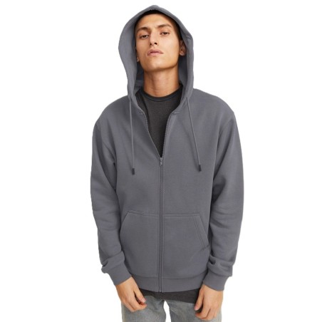 Sudadera Jack & Jones para hombre con cremallera gris