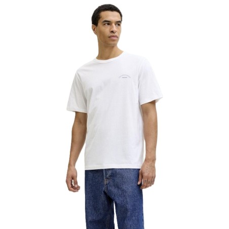 Camiseta Jack & Jones JJCollege Logo Tee – Blanco