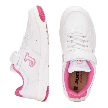 Zapatillas Casual Niña Joma W.Harvard JR Blanco y Rosa