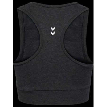 Top Deportivo Hummel Mujer Light Support Black Melange | Sujetador Deportivo