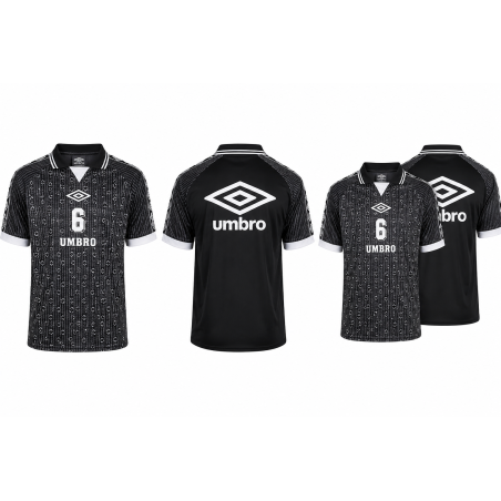 Camiseta Umbro Retro Negra Hombre | Fútbol Vintage