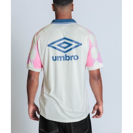 Camiseta Umbro Legacy Retro Hombre Blanca Rosa Azul Vintage