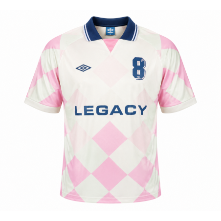 Camiseta Umbro Legacy Retro Hombre Blanca Rosa Azul Vintage