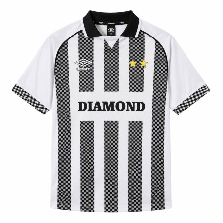 Camiseta Umbro Diamond Retro Blanco Negro Hombre Vintage