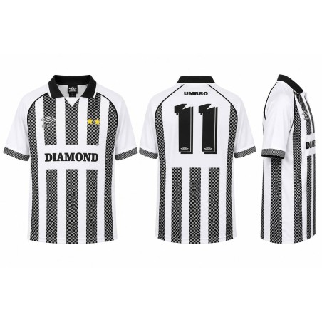 Camiseta Umbro Diamond Retro Blanco Negro Hombre Vintage