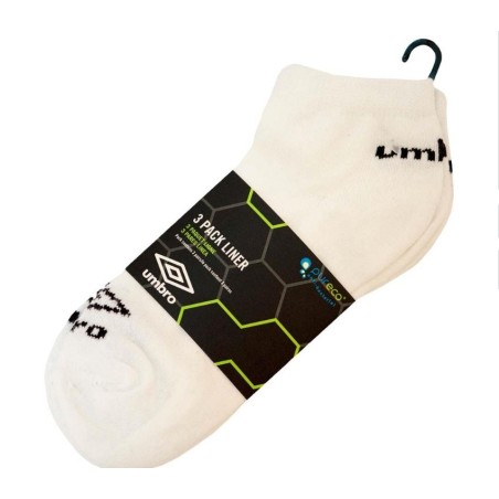 Pack 3 Calcetines Invisibles Umbro Hombre Blancos