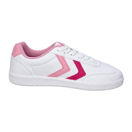 Zapatillas Hummel Basic Mujer blaco rosa
